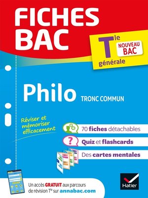 cover image of Fiches bac Philosophie Tle--Bac 2024